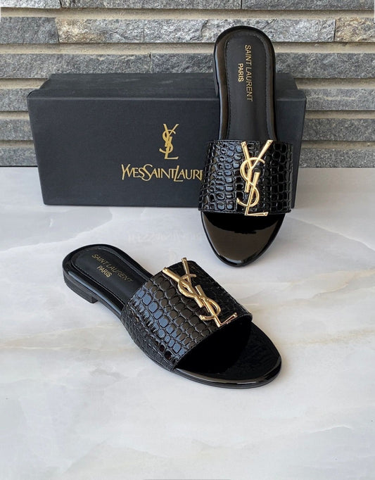 YSL SLIDES (BLACK)