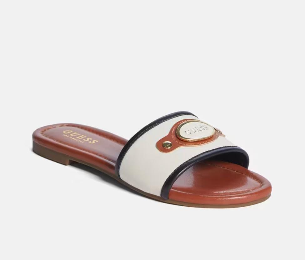 GUESS LOGO SLIDE (BROWN)